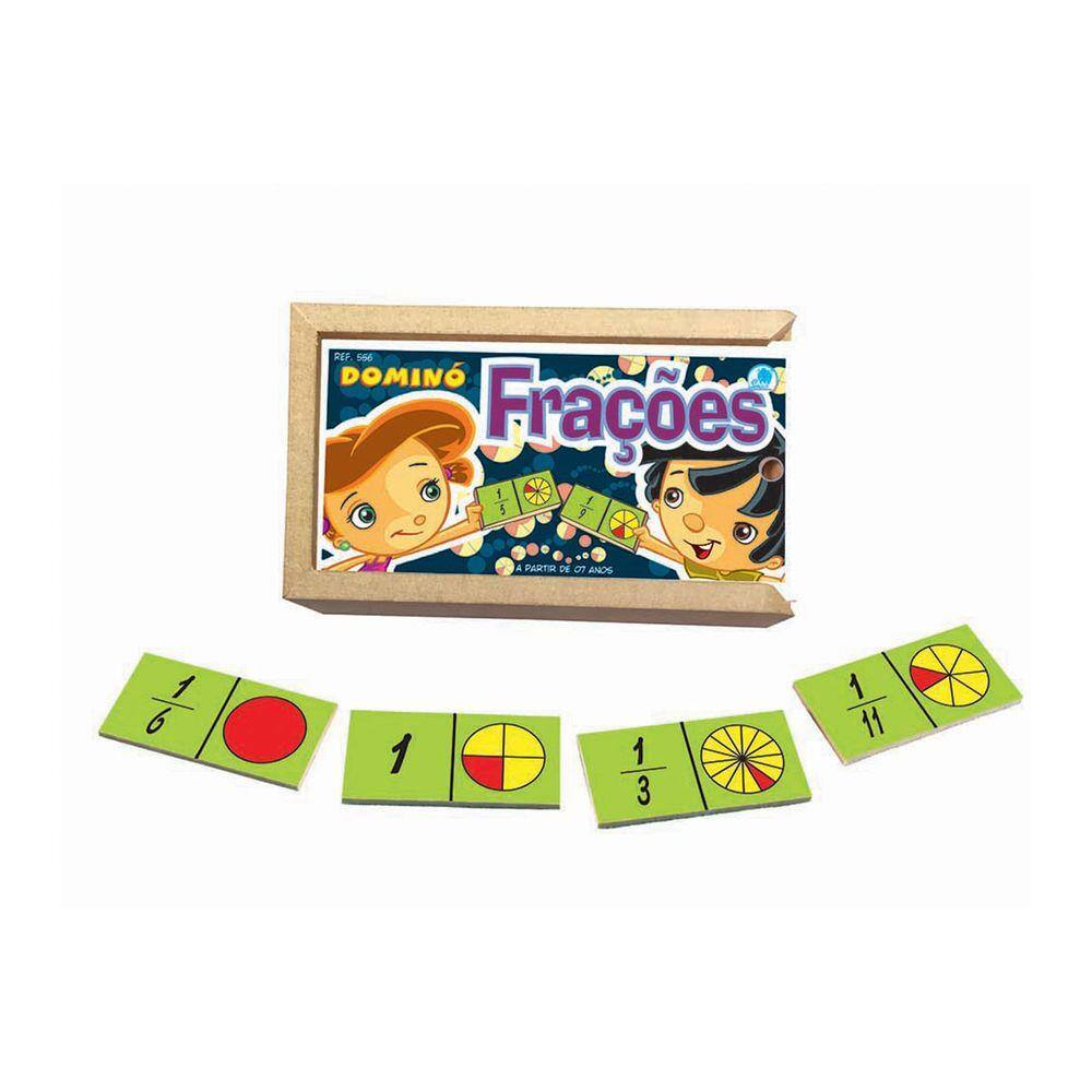 Jogo de Dominó Infantil de Frações