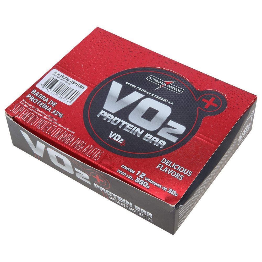 VO2 Protein Bar - Sabor Chocolate - cx c/ 12 unidades - Integra