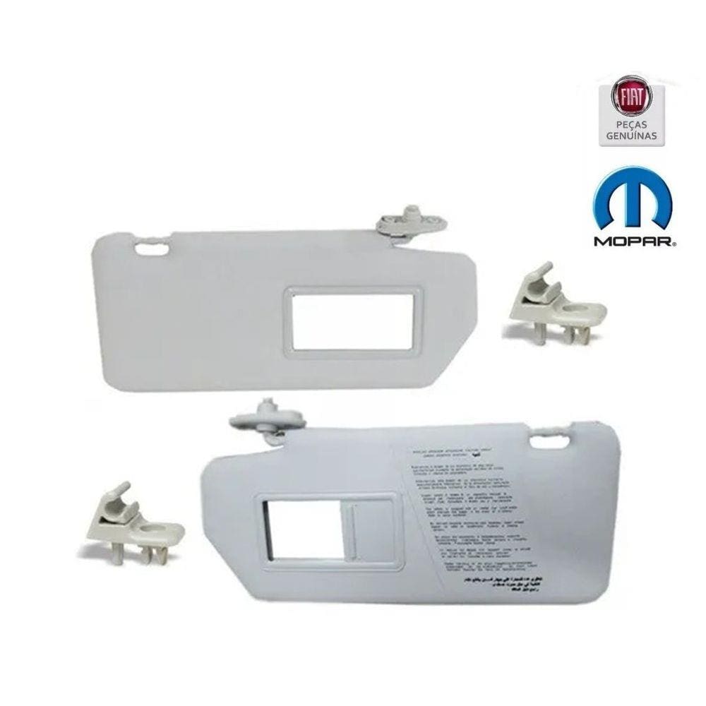 Kit Par Quebra Sol Palio Siena Strada C/ Espelho + Supo Orig