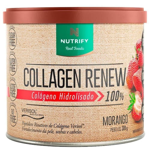imagem-Collagen Renew (Hidrolisado Verisol) Morango 300G - Nutrify