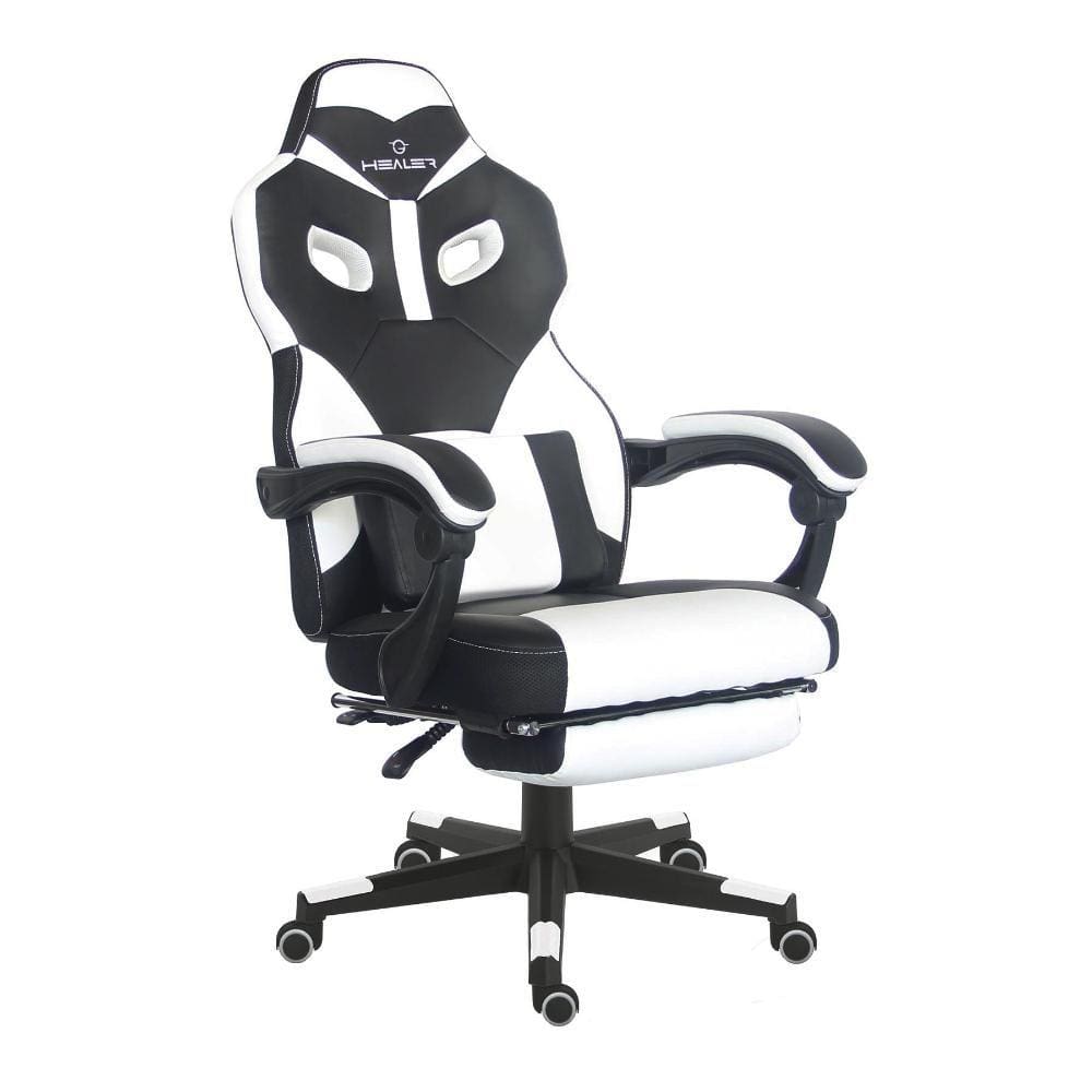 Cadeira gamer com apoio de pés Tanker Healer Branca