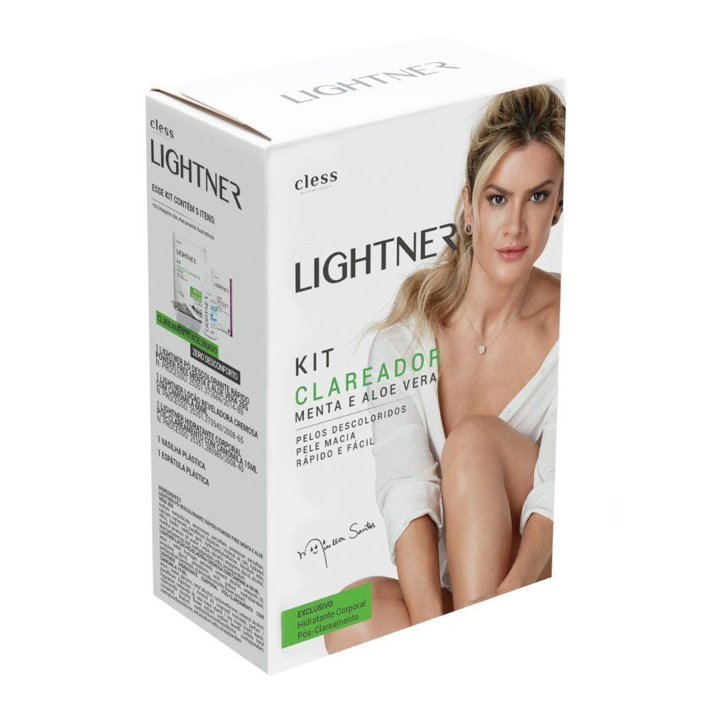 Kit Clareador Descolorante Menta e Aloe Vera Lightner