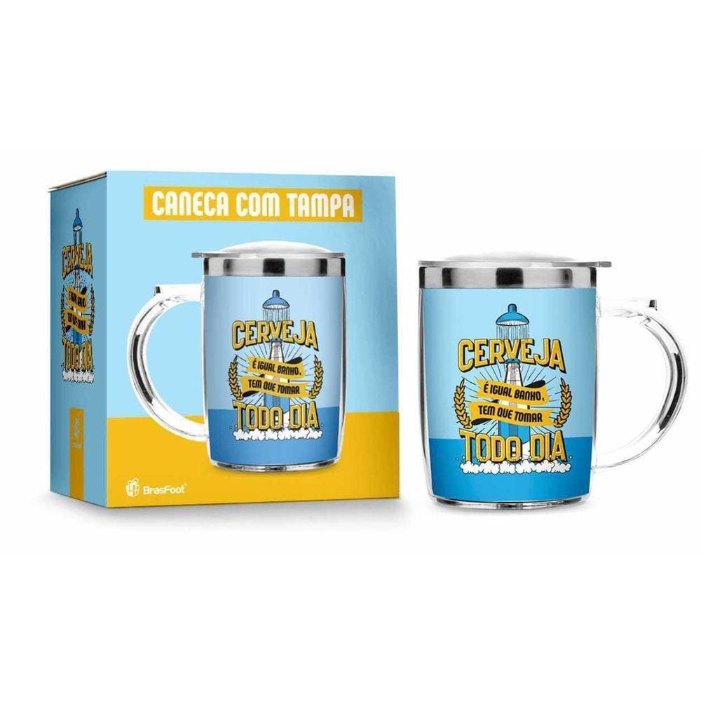 Caneca Plástica Inox Sw - Cerveja É Igual Banho