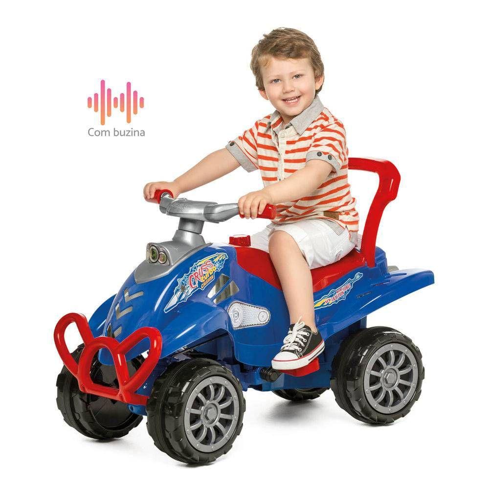 Carrinho de Passeio Cross Turbo Azul Calesita