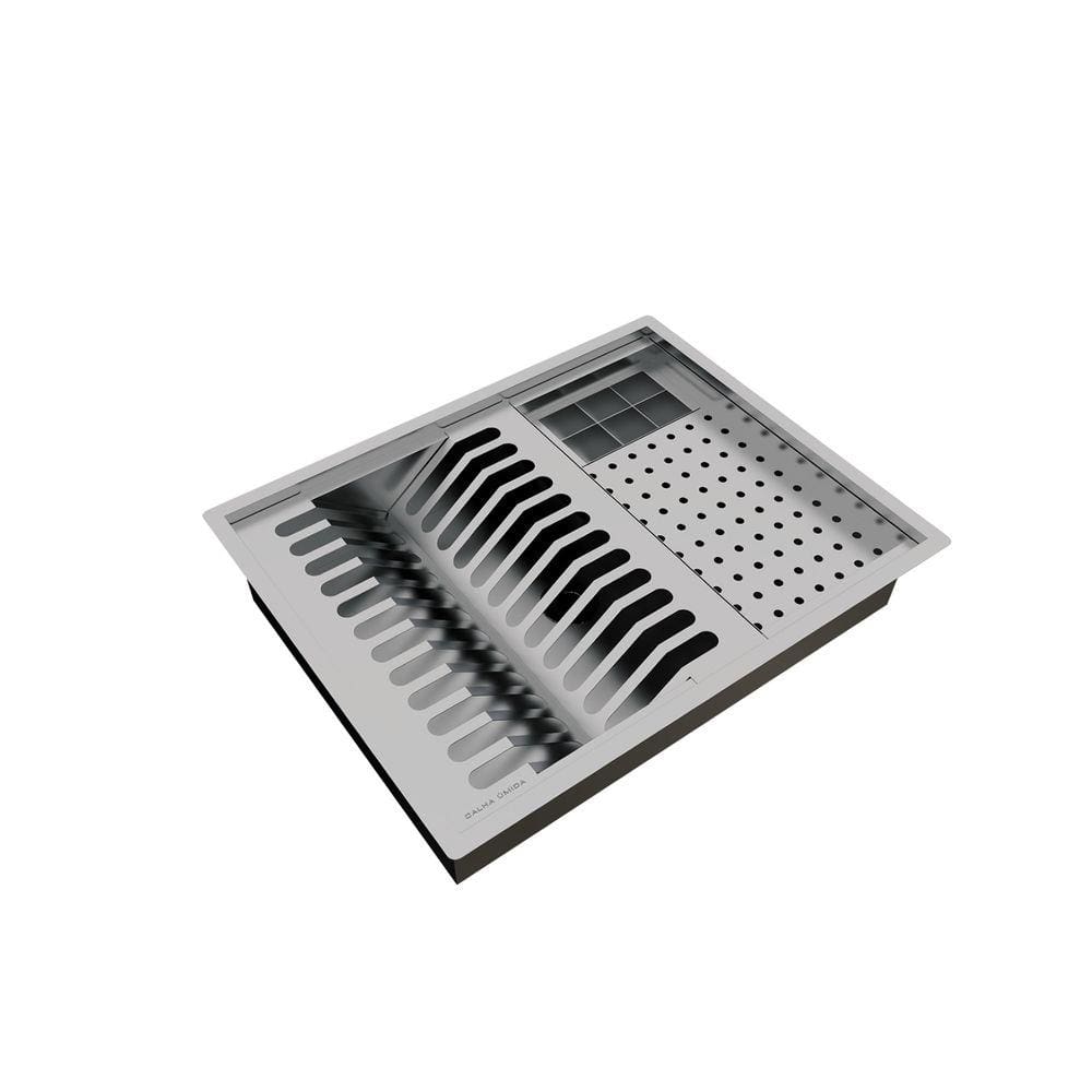 Calha Úmida Canal Organizador Equipado Escorredor Embutido