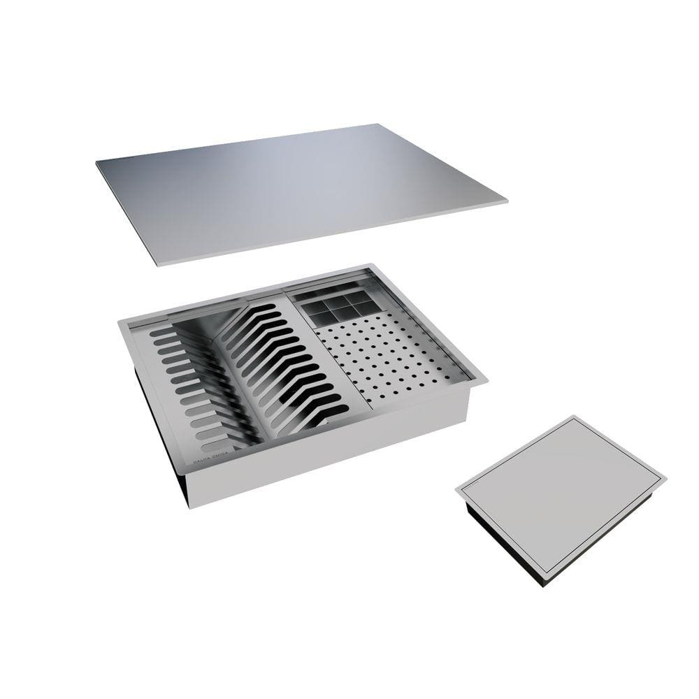 Calha Úmida Canal Organizador Equipado Escorredor Embutido