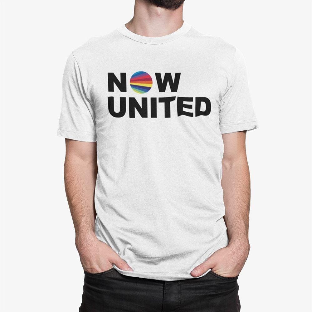 Camiseta ECF Masculina Now United Manga Curta Branca Poliester