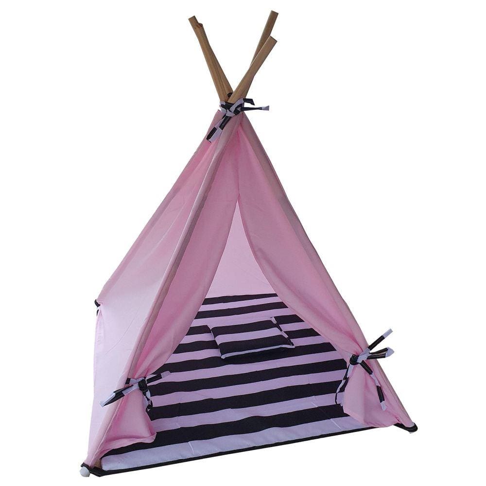 Caminha Cabana Pet Toca Oca Tenda Cama Cachorro Gato Rosa G