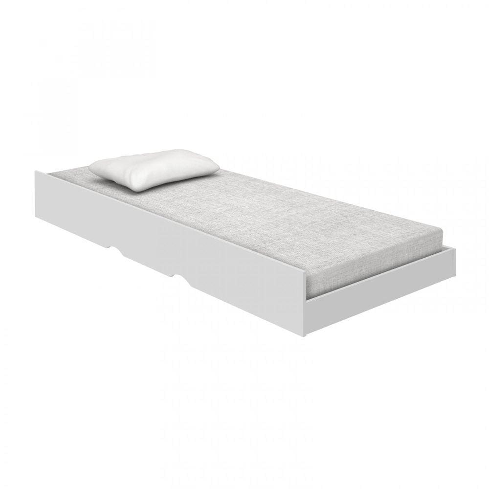 Cama Auxiliar Solteiro Carmolar Branco