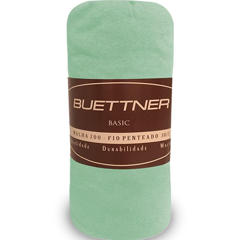 Lençol Solteiro Avulso de Malha 100% Algodão com Elástico Buettner VERDE