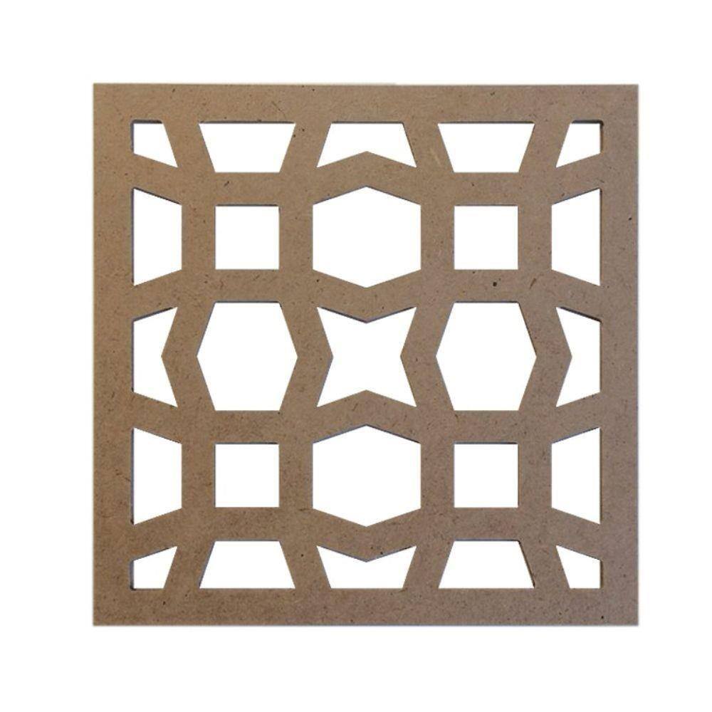 Kit 12 peças Painel Vazado Cobogó MDF modelo Ilha Bela
