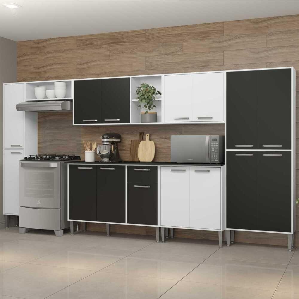 Cozinha Completa Armário e Balcão Xangai Blues Multimóveis