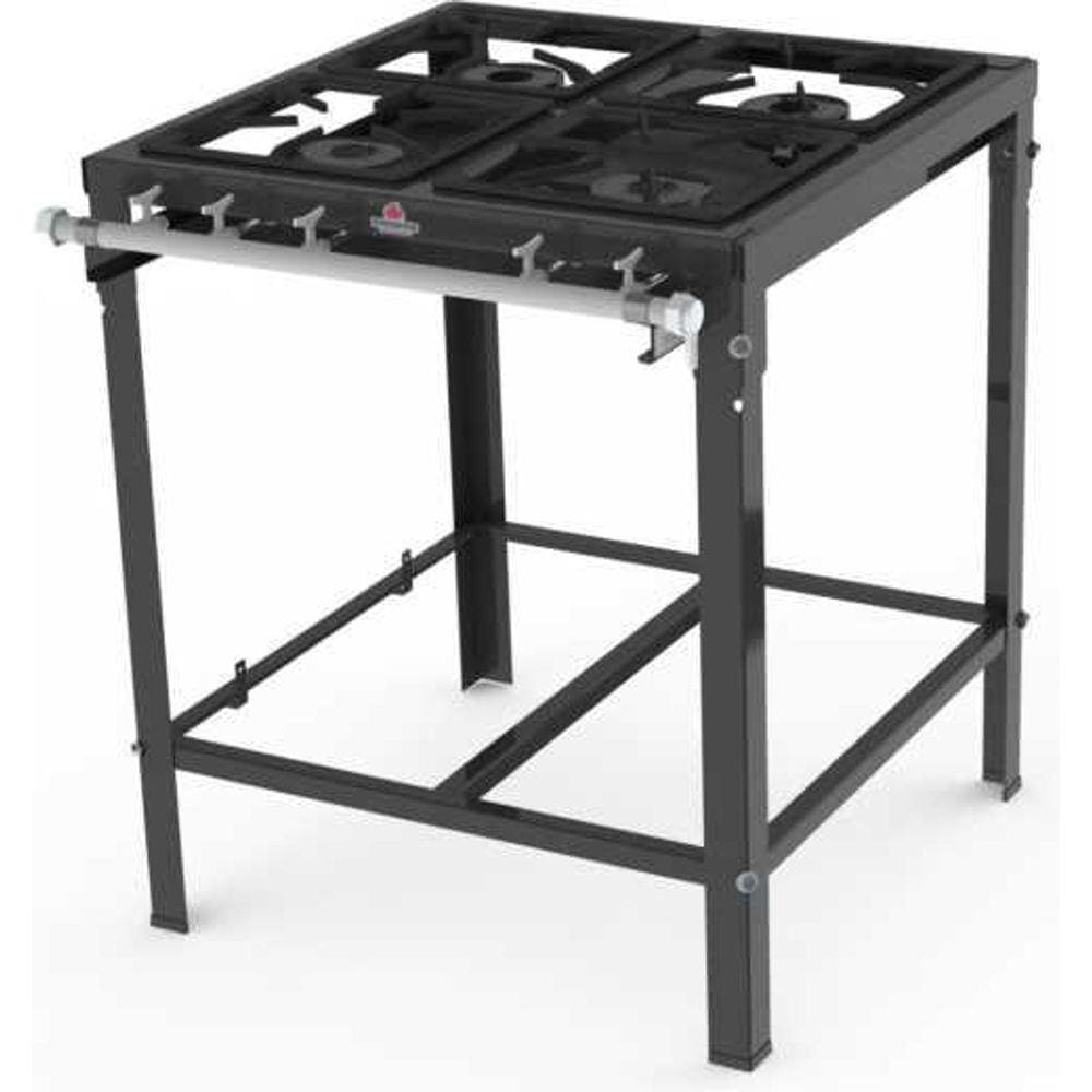 Fogão Industriasl 4 Bocas Simples (c/ Registro p/ Forno) PMS-400N Progás