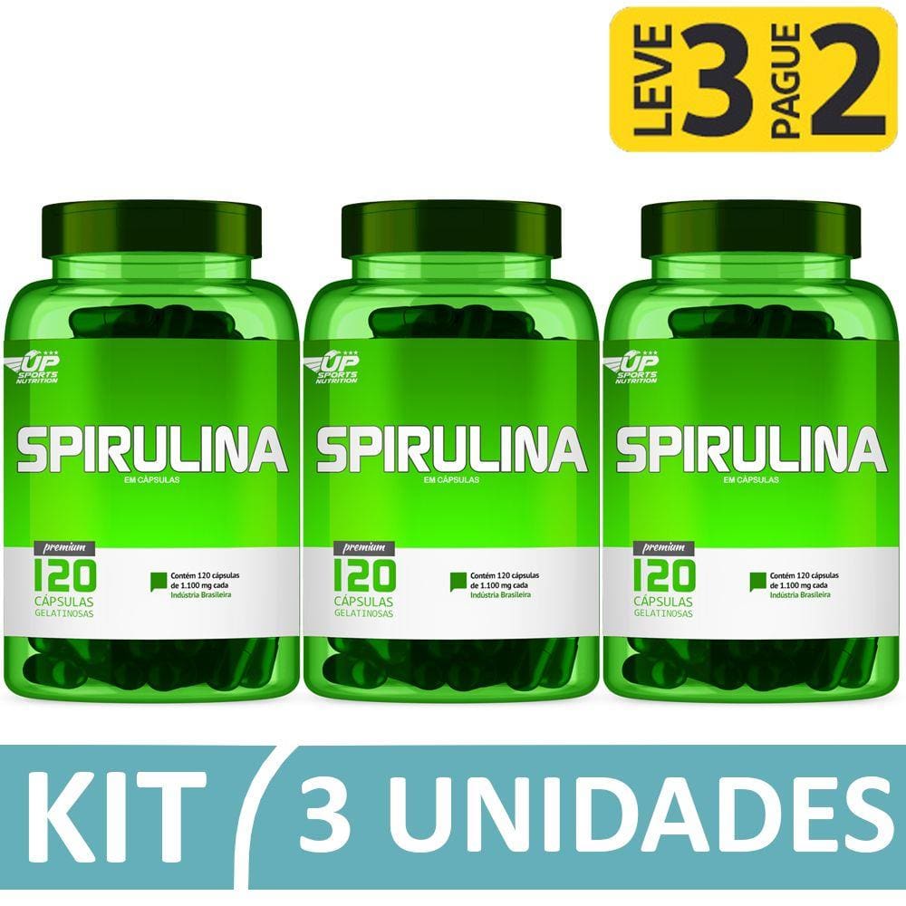 Spirulina 1100mg Com 360 Cápsulas