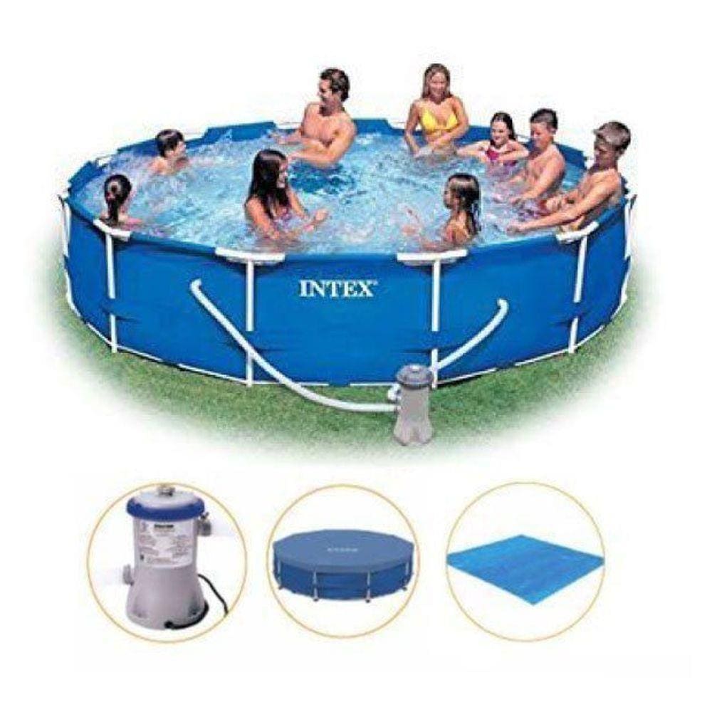 Piscina Intex 6.503 Litros Estrutural Armação Com Filtro 110v Capa e Forro