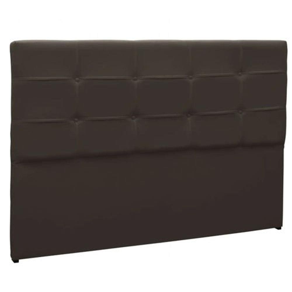 Cabeceira Painel De Casal Super King 195cm Para Cama Box Clean Napa Marrom- DS Móveis