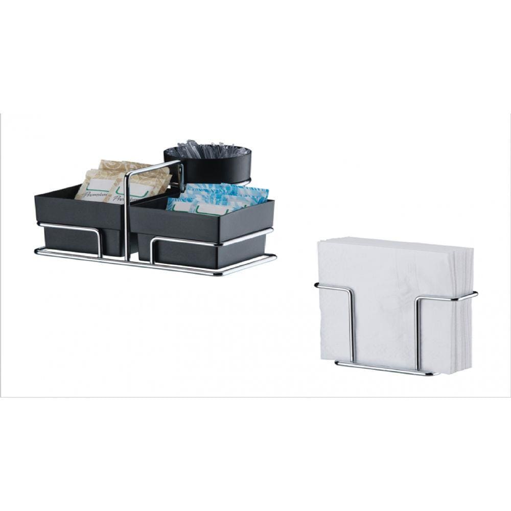 Kit mesa 2 peças branco Future organizador sache açucar mexedor e porta guardanapo