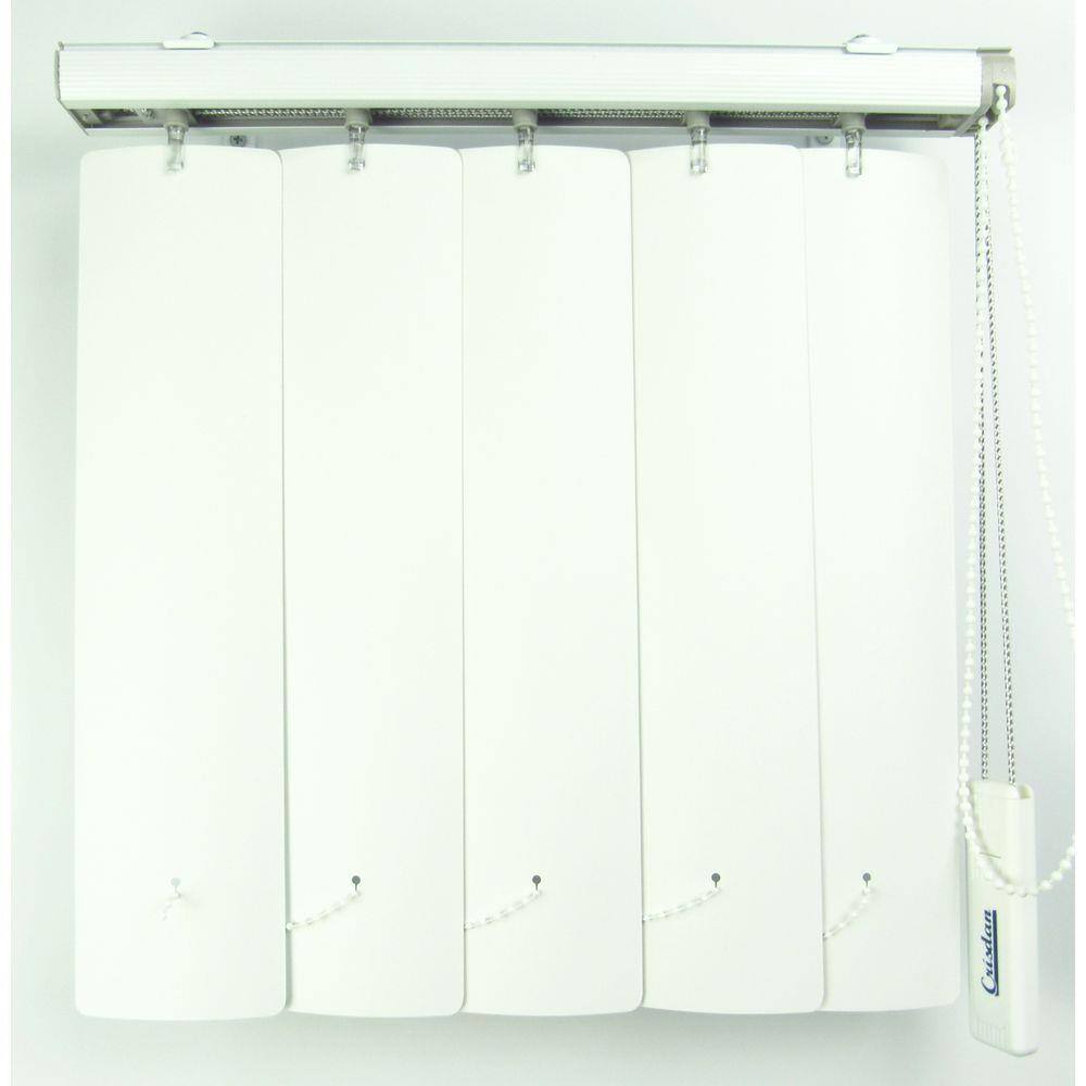 Persiana Vertical Em Pvc Crisdan Largura 1,35 X 1,35 Altura Branco