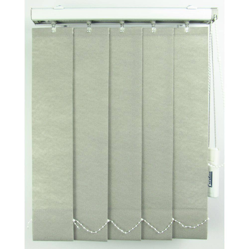 Persiana Vertical Em Tecido Blackout Crisdan Largura 1,20 X 1,20 Altura Cinza