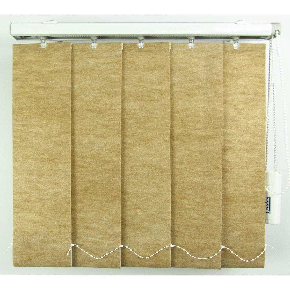 Persiana Vertical Em Tecido Blackout Crisdan Largura 1,00 X 1,40 Altura Bege Mescla