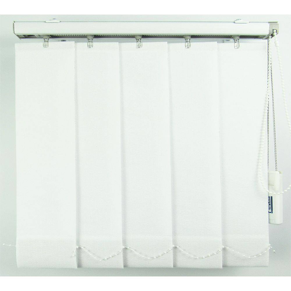 Persiana Vertical Em Tecido Blackout Crisdan Largura 2,20 X 1,60 Altura Branco