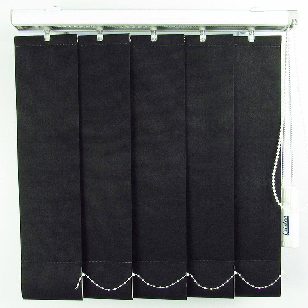 Persiana Vertical Em Tecido Crisdan Largura 1,00 X 1,40 Altura Preto