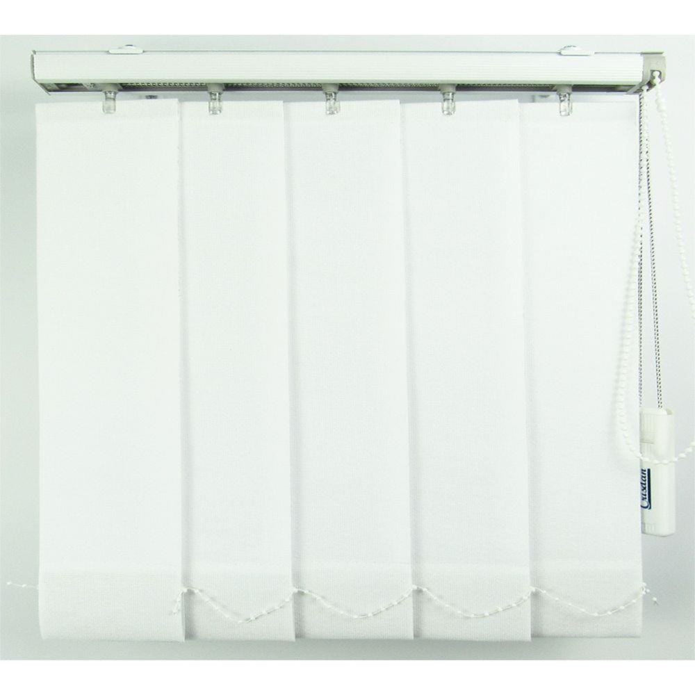 Persiana Vertical Em Tecido Crisdan Largura 1,90 X 2,30 Altura Branco