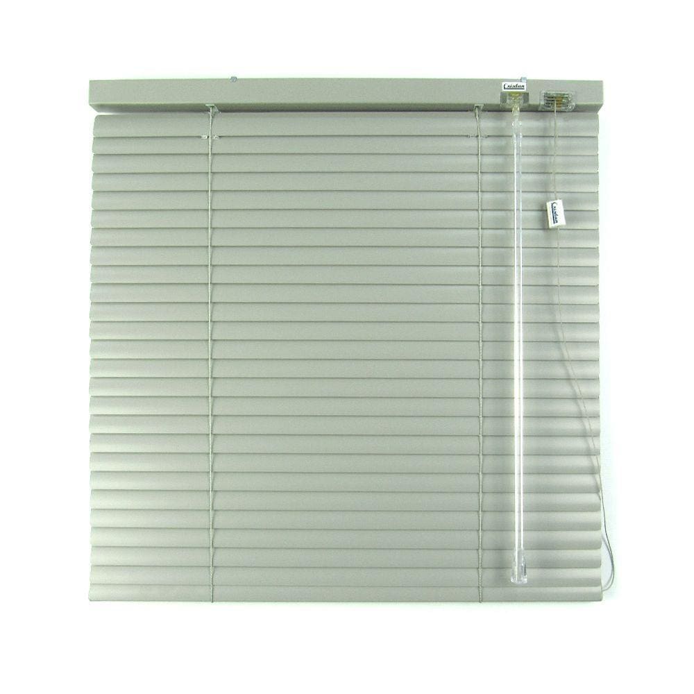 Persiana Horizontal 25Mm Alumínio Crisdan Sem Furos Aparente Largura 1,50 X 1,50 Altura Cinza