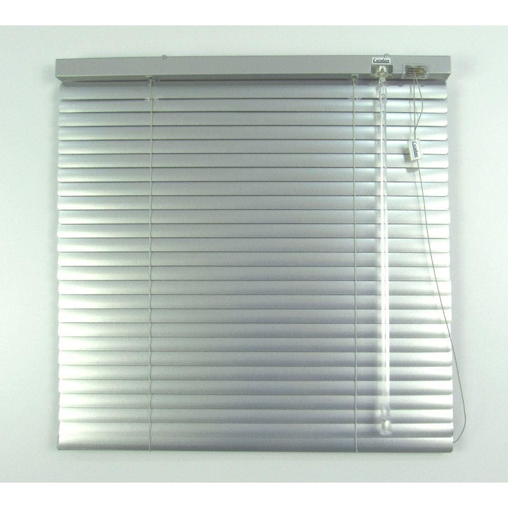 Persiana Horizontal 25Mm Alumínio Crisdan Sem Furos Aparente Largura 2,10 X 2,20 Altura Prata