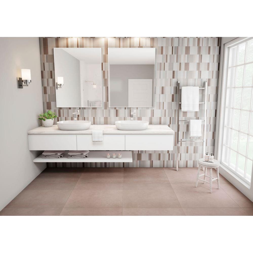 Porcelanato Natural Hit Fendi 80x80cm Caixa 1,91m² Retificado Cinza Portobello