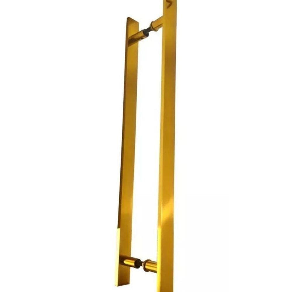 Puxador Para Portas Madeira / Vidro Alumínio Dourado 100Cm