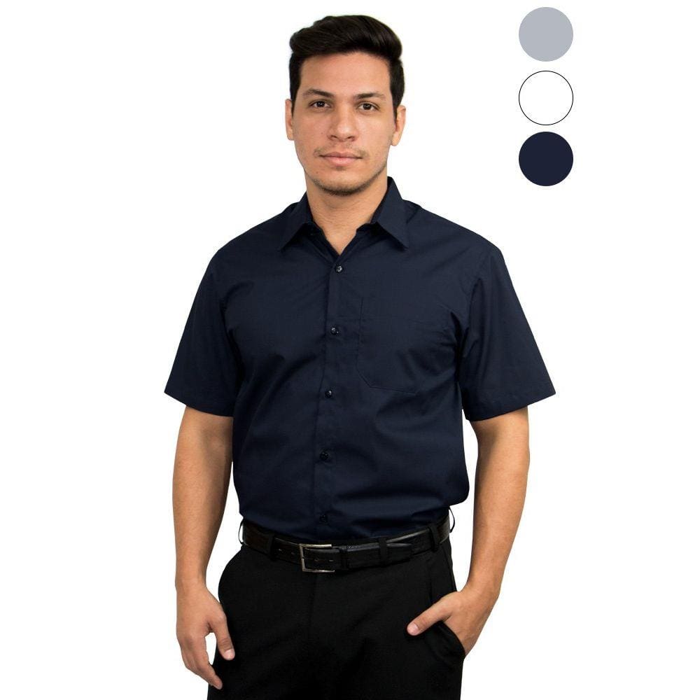 Camisa Social Masculina Manga Curta