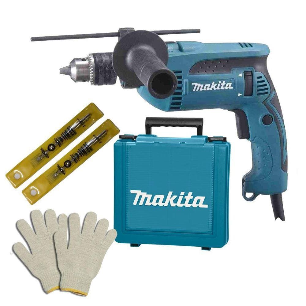 Furadeira Impacto 1/2 760W Makita Hp1640K + Acessórios 110V