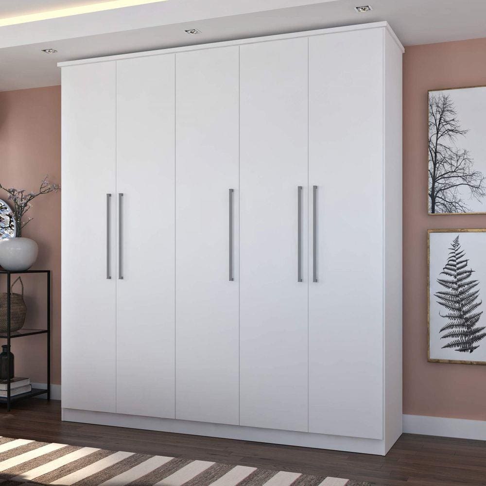 Guarda Roupa Casal 5 Portas 975P Foscarini Branco