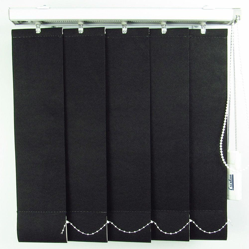 Persiana Vertical Em Tecido Crisdan Largura 1,90 X 2,30 Altura Preto
