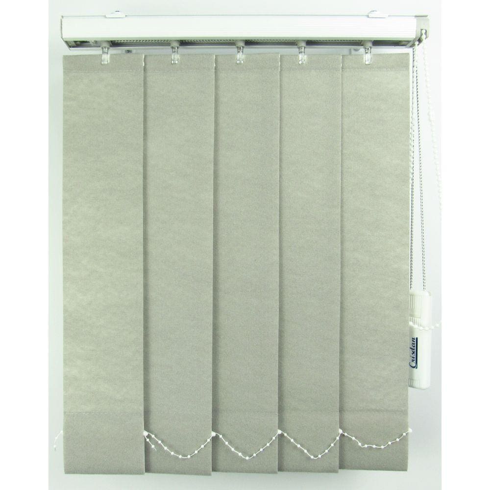 Persiana Vertical Em Tecido Blackout Crisdan Largura 2,00 X 2,30 Altura Cinza