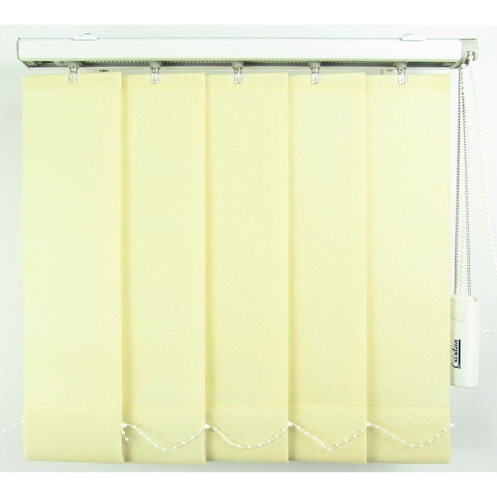 Persiana Vertical Em Tecido Crisdan Largura 2,20 X 2,30 Altura Creme