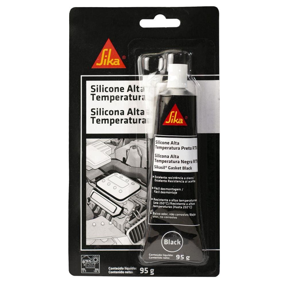Sikasil® Gasket Black Silicone De Alta Temperatura 95G