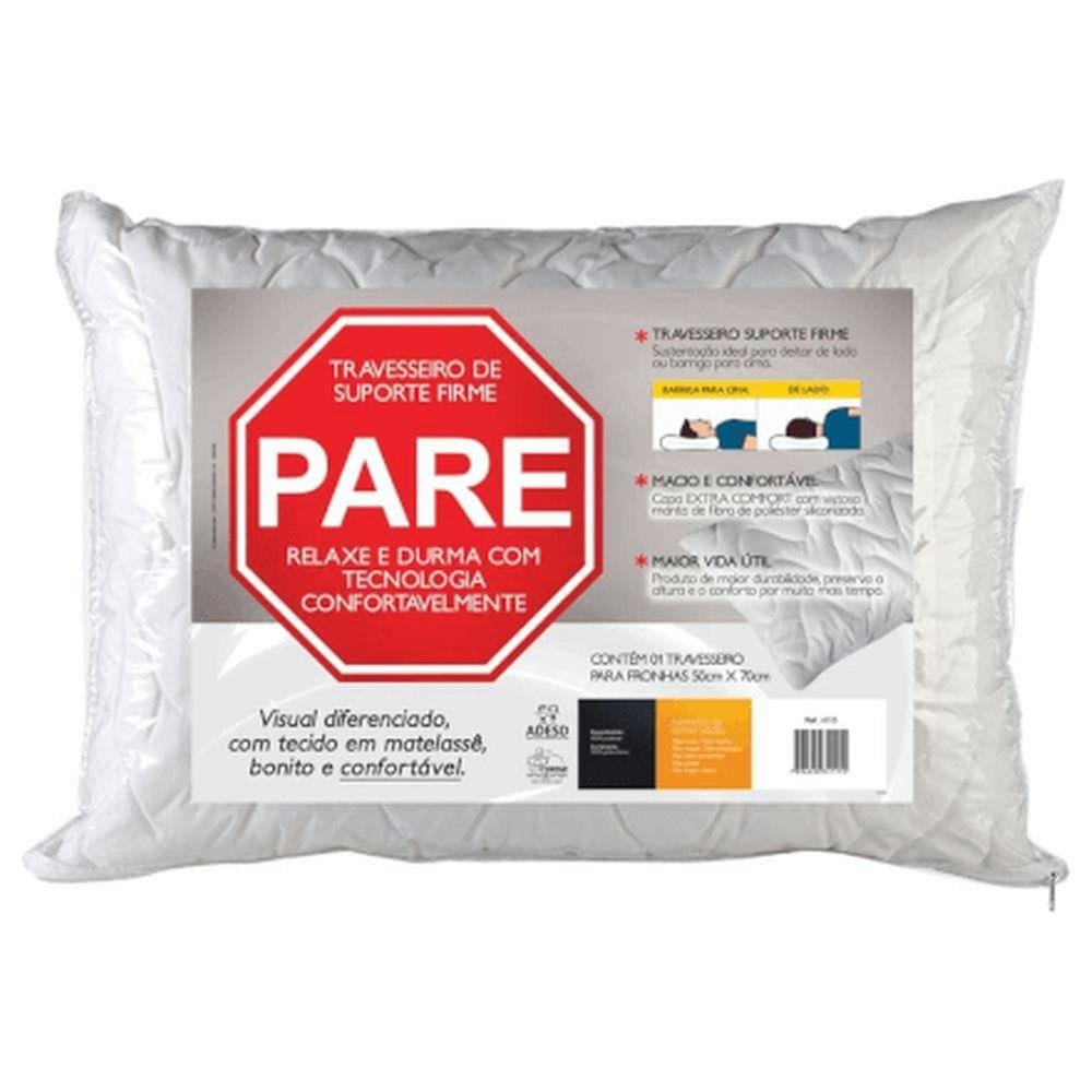 Travesseiro de Suporte Firme Fibrasca Pare 50 x 70 cm - Bran