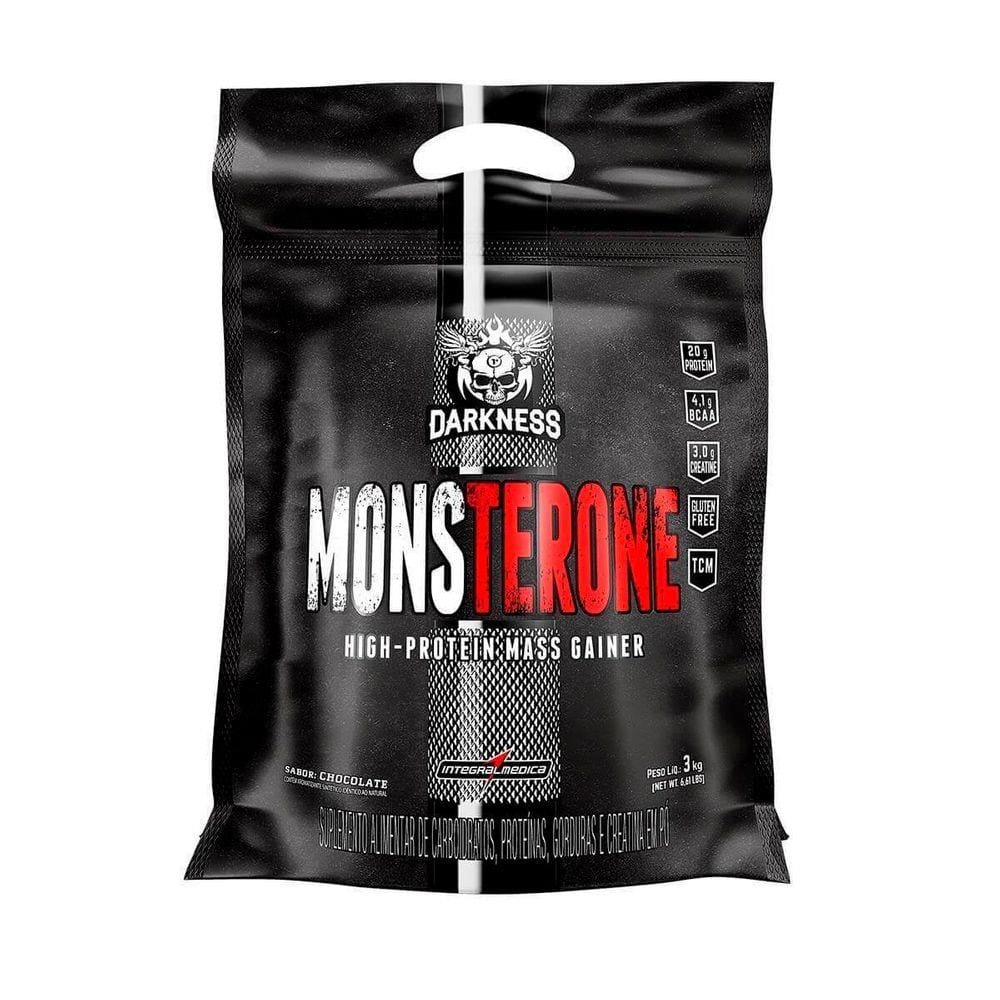 Hipercalório Monsterone Darkness Chocolate IntegralMédica Refil - 3Kg