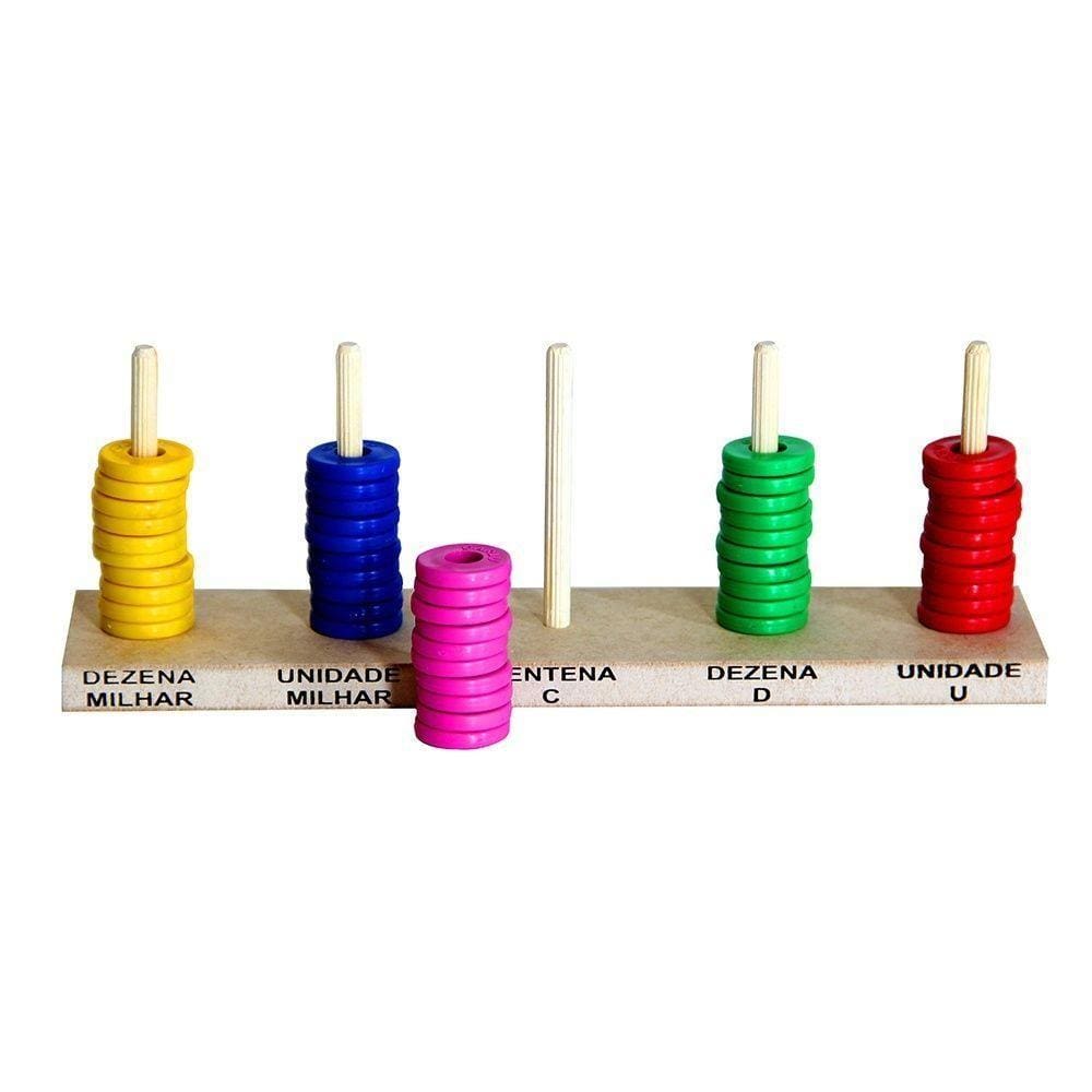 Ábaco Aberto Argolas de Plástico Carlu Brinquedos