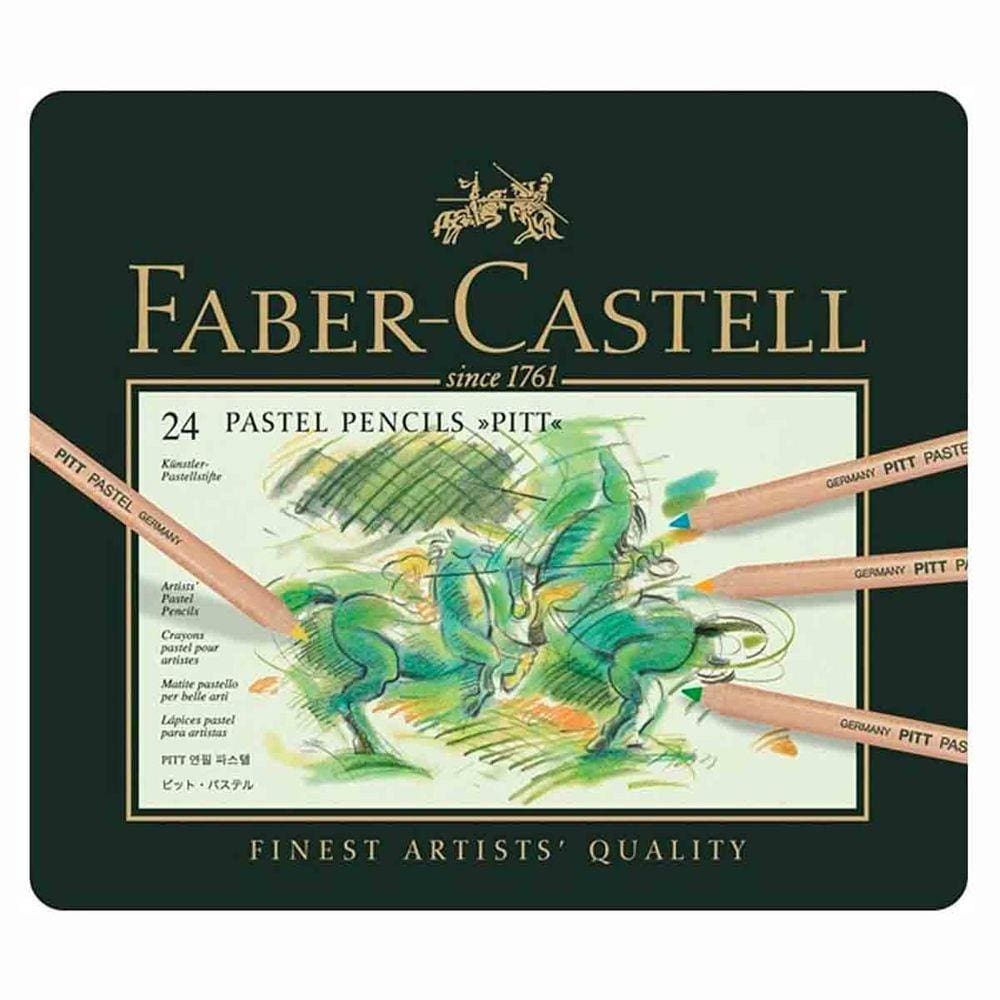 Lapis Pastel Seco Pitt Faber Castell 24 Cores