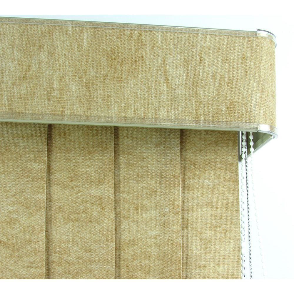 Persiana Vertical Em Tecido Blackout Com Bando Crisdan Largura 1,50 X 1,50 Altura Bege Mescla