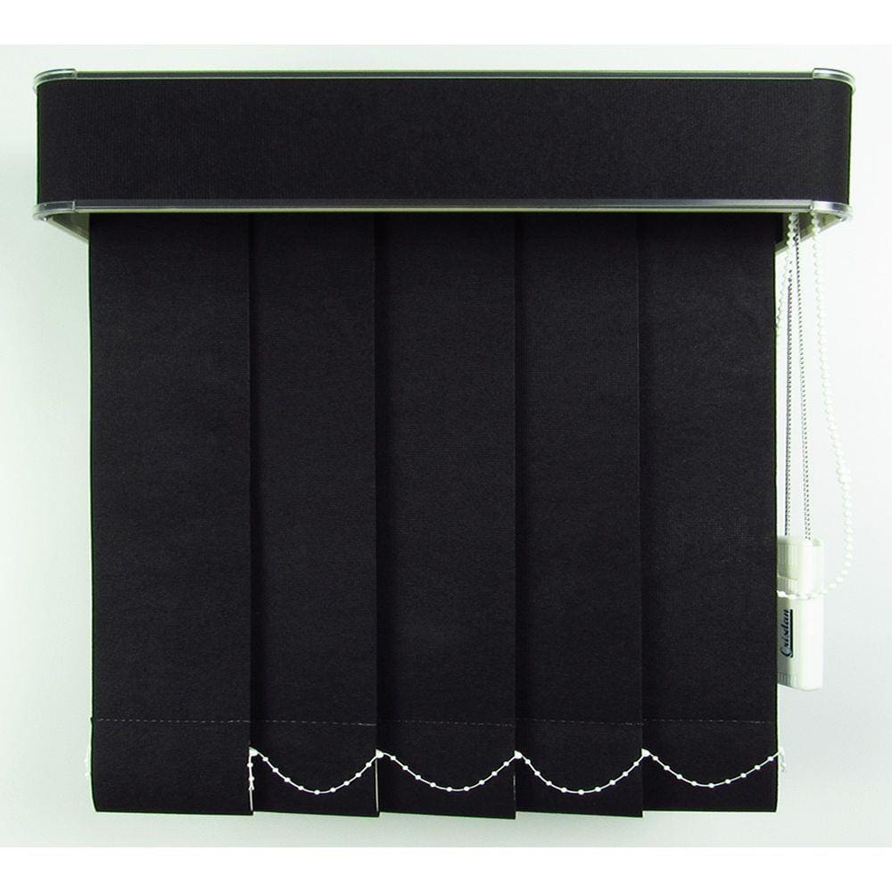 Persiana Vertical Em Tecido Com Bando Crisdan Largura 1,20 X 1,20 Altura Preto