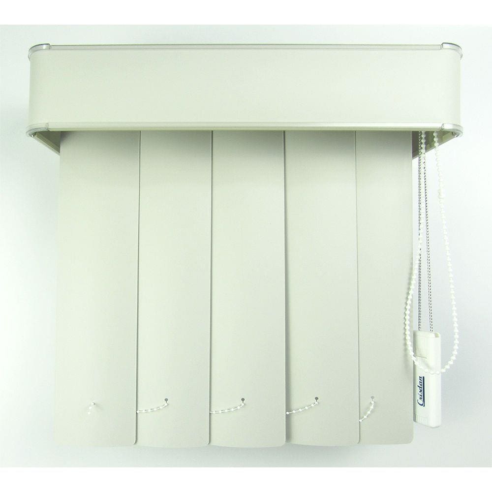 Persiana Vertical Em Pvc Com Bando Crisdan Largura 1,35 X 1,35 Altura Cinza