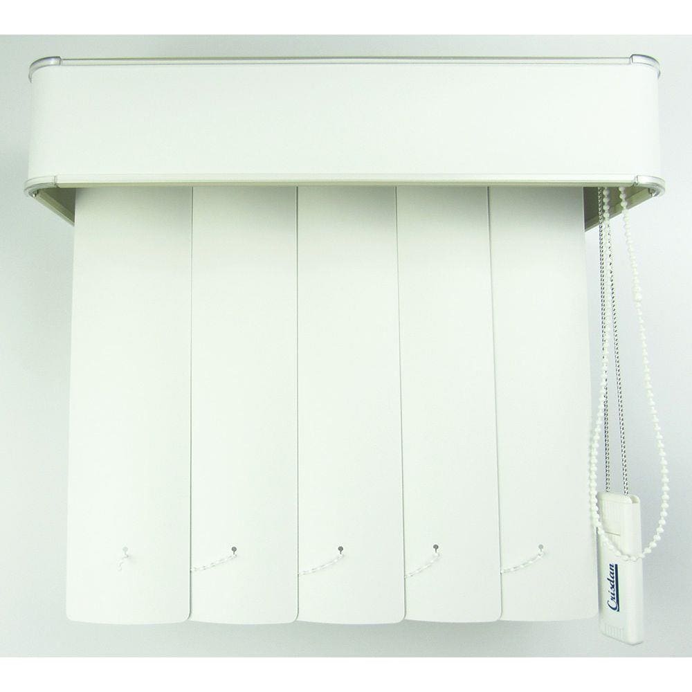 Persiana Vertical Em Pvc Com Bando Crisdan Largura 1,60 X 1,40 Altura Branco