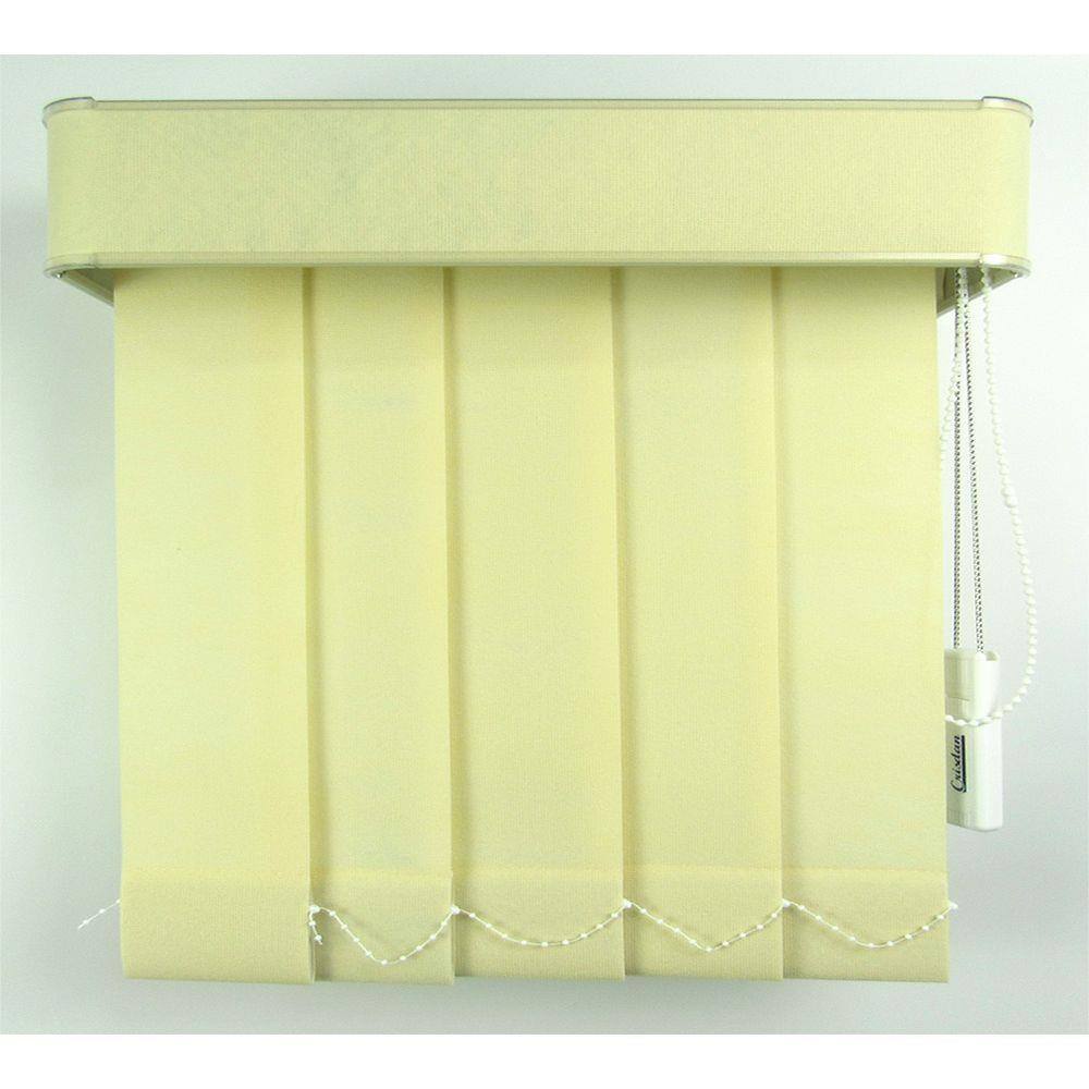 Persiana Vertical Em Tecido Com Bando Crisdan Largura 2,00 X 2,30 Altura Creme
