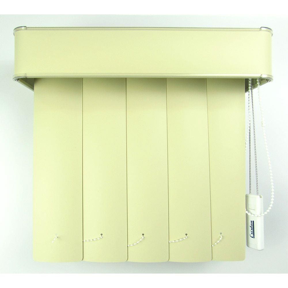 Persiana Vertical Em Pvc Com Bando Crisdan Largura 1,80 X 1,50 Altura Camurça