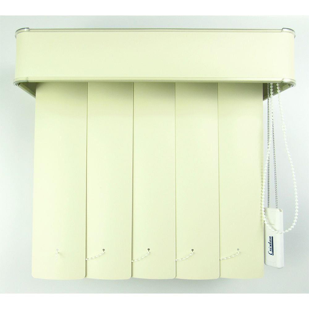 Persiana Vertical Em Pvc Com Bando Crisdan Largura 1,50 X 1,50 Altura Bege