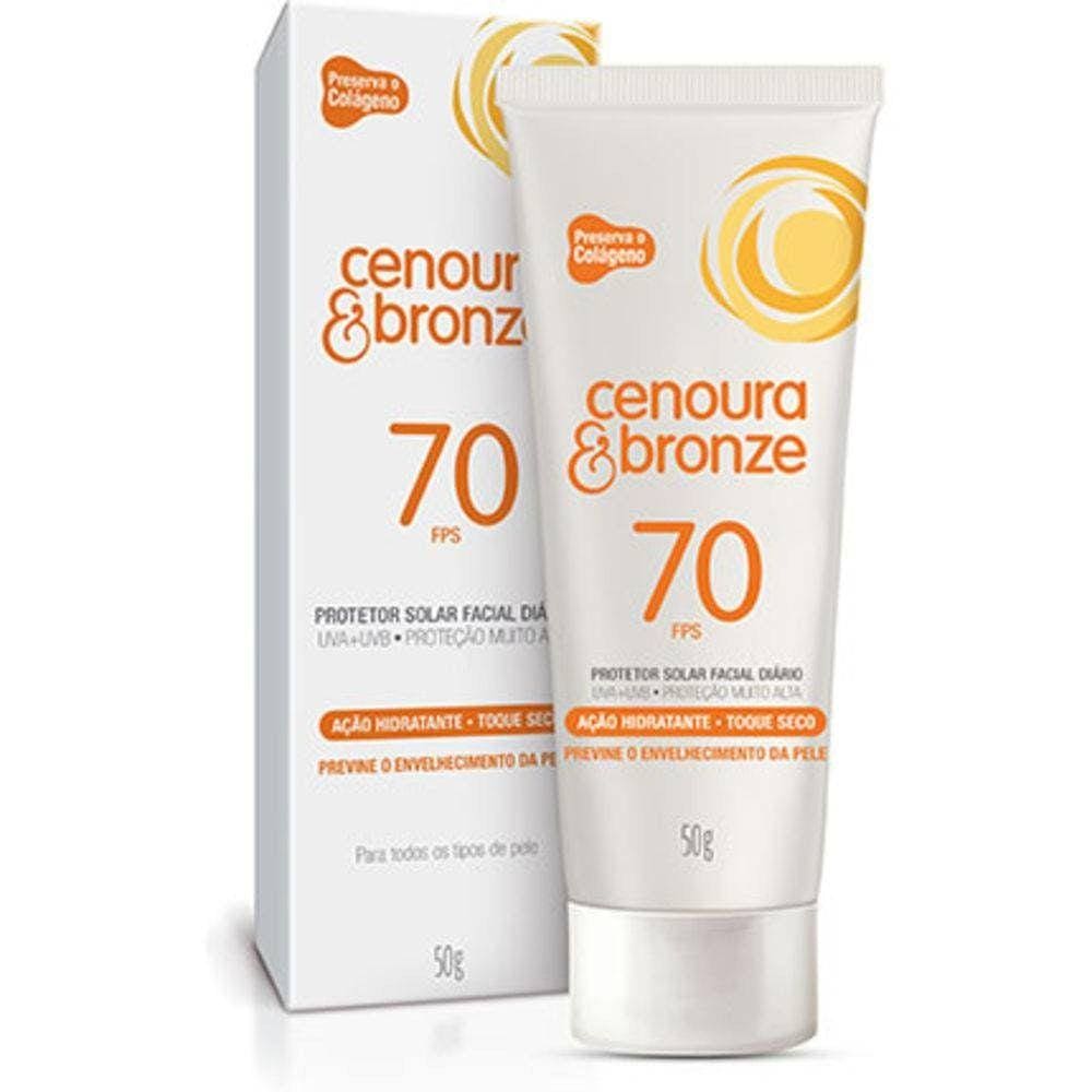 Protetor Solar Cenoura & Bronze  Fps 70 50g Facial